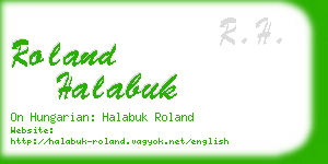 roland halabuk business card